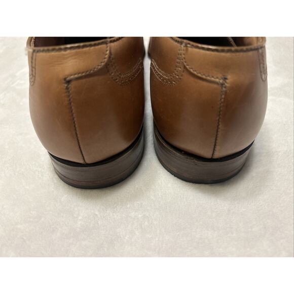 Footjoy Men’s Shoes Size 11.5 B Brown Cap Toe Wingtip Leather Dress Shoes Lace - Picture 4 of 9